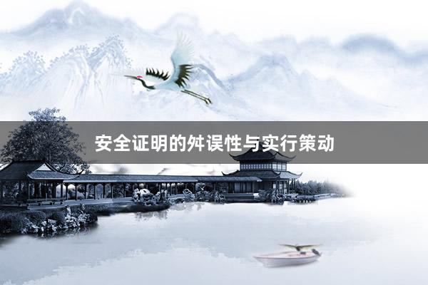 安全证明的舛误性与实行策动
